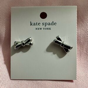 NWT Kate Spade Women’s Double Bow Silver Earrings